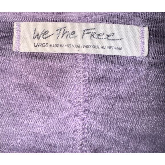 We The Free Long Sleeve Scoop Neck Top Lavender Size Large - Picture 6 of 6
